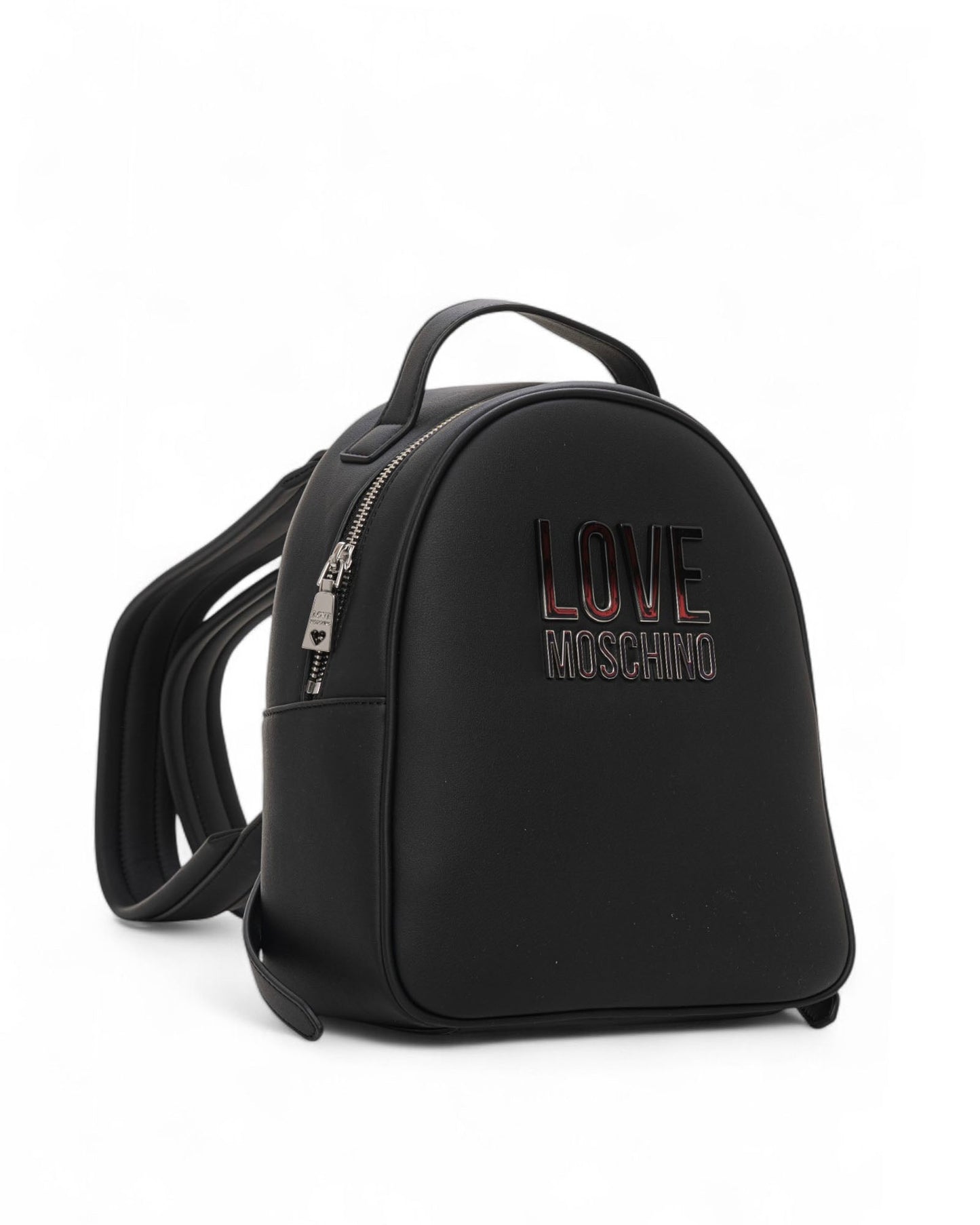 Zaino Love Moschino in Ecopelle con Logo Lettering – Nero