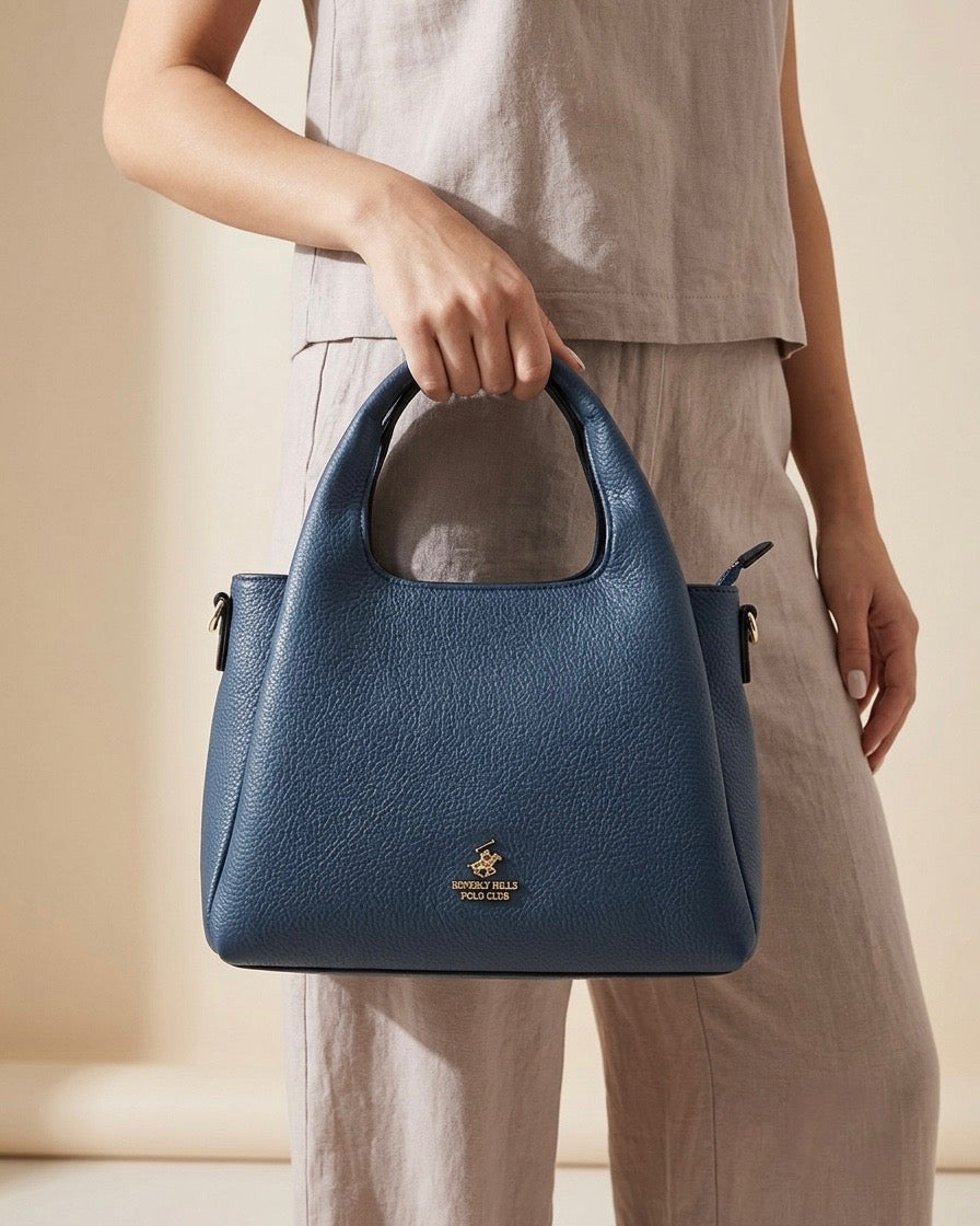 Borsa a Mano Beverly Hills Polo Club con Manici Integrati - Blu