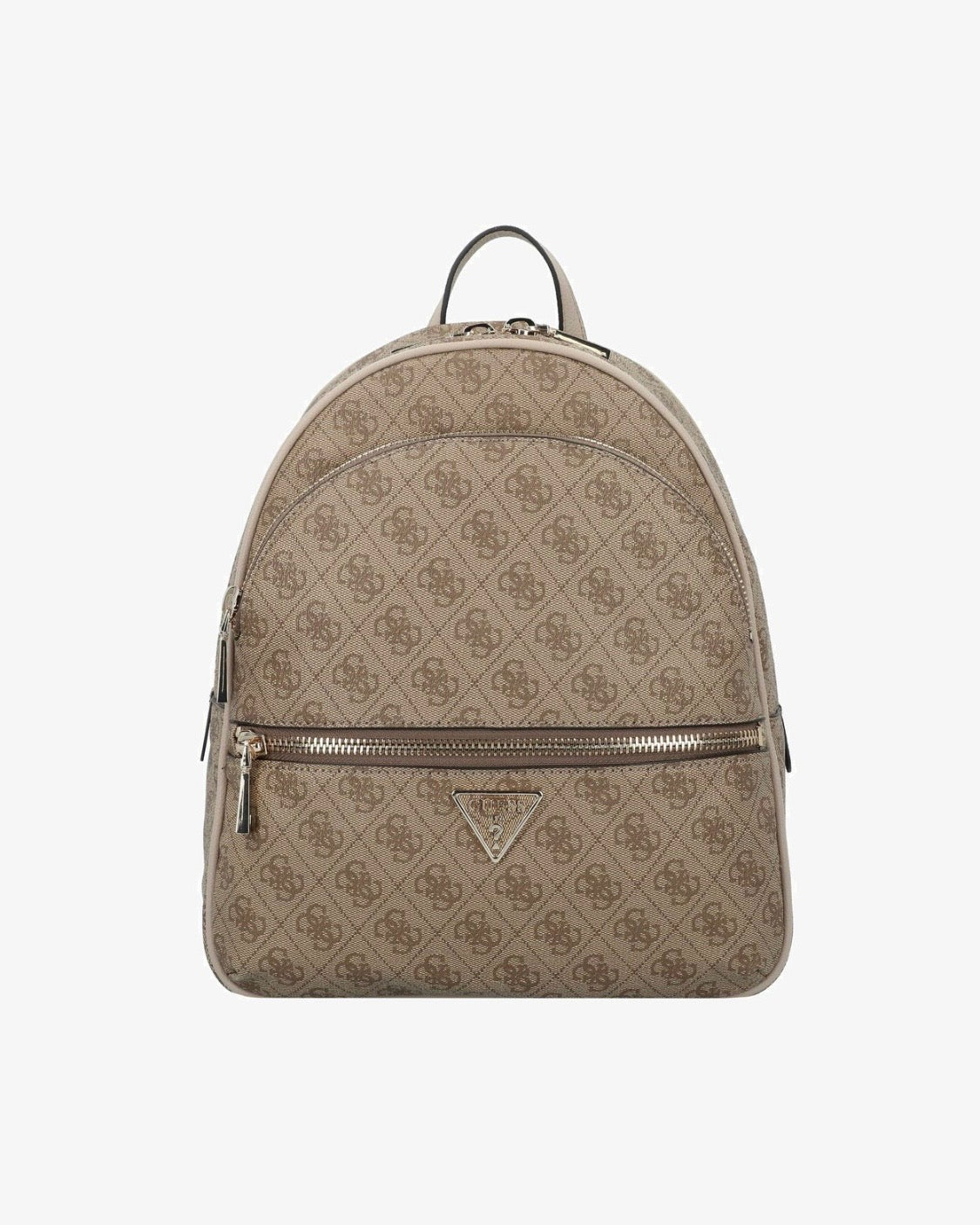 Zaino Guess Backpack con Stampa Logo 4G e Tasca Frontale – Beige/Taupe